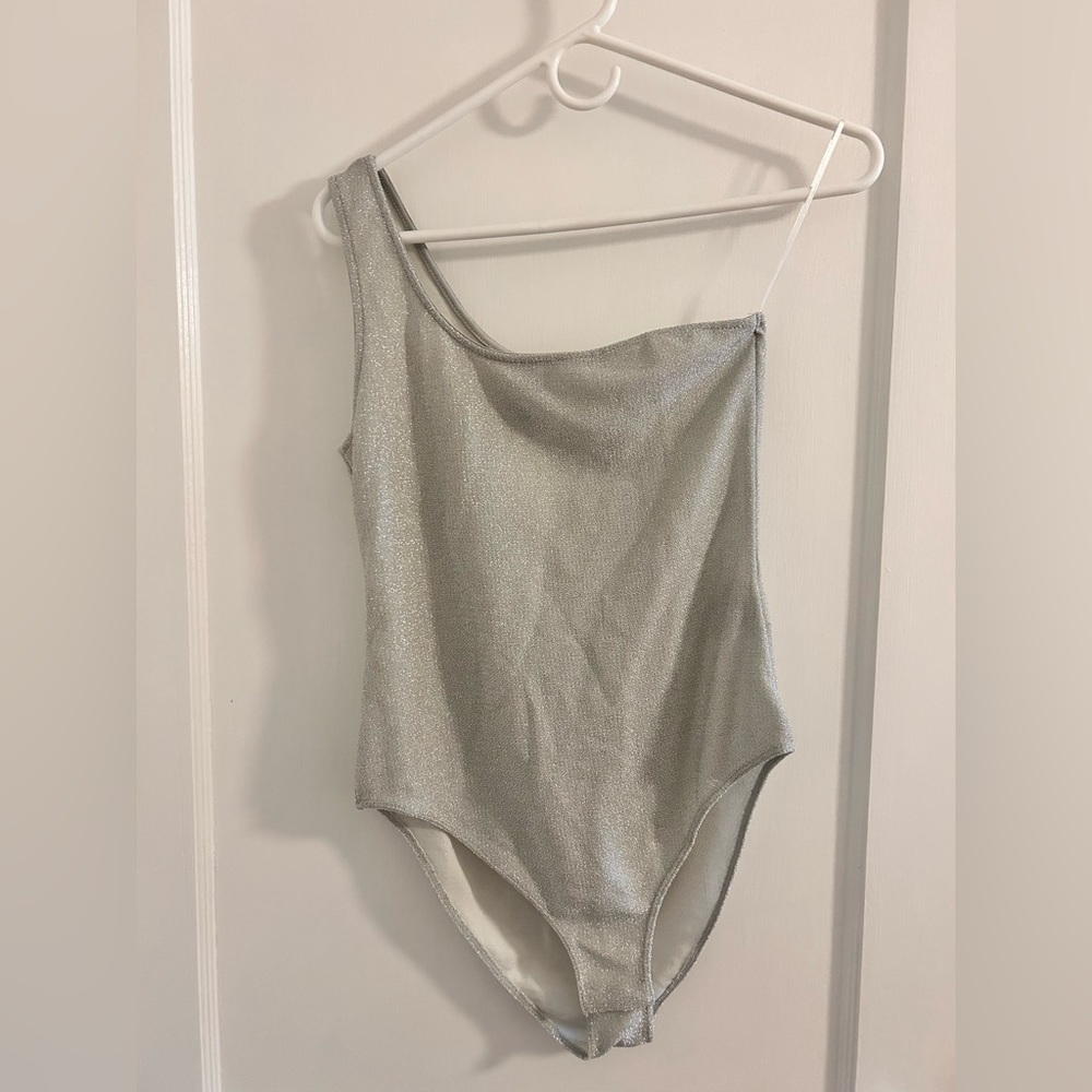 Silver sparkly Bridal Bodysuit